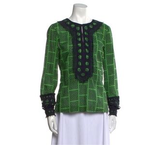 《 Tory Burch 》Geometric Lace Tunic